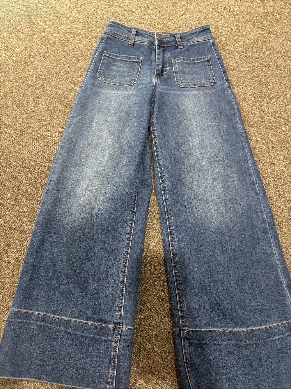 OAT New York Wide Leg High Rise Jeans  Size 0/25  Excellent Condition